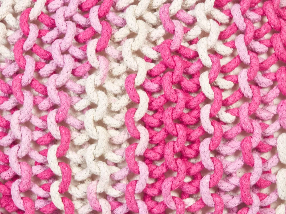 Shop Beliani Rahi Puuvilla Valkoinen/Vaaleanpunainen 50 Cm Conrad