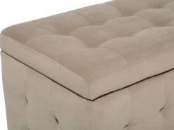 Säilytys<Beliani Rahi Sametti Säilytystila Vaaleanruskea 72 X 42 Cm Michigan