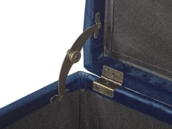 New Beliani Rahi Sametti Säilytystila Tummansininen 37 X 37 Cm Loretto