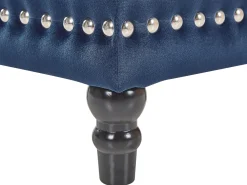 New Beliani Rahi Sametti Säilytystila Tummansininen 37 X 37 Cm Loretto