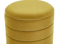 Säilytys<Beliani Rahi Sametti Säilytystila Sinapinkeltainen 2 Kpl Garland