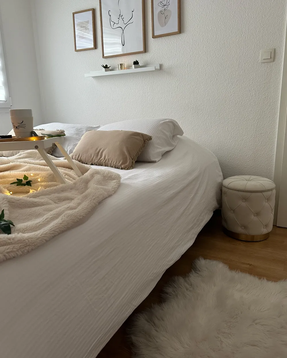 Hot Beliani Rahi Sametti Säilytystila Valkoinen 2 Kpl Pueblo