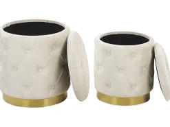 Hot Beliani Rahi Sametti Säilytystila Valkoinen 2 Kpl Pueblo