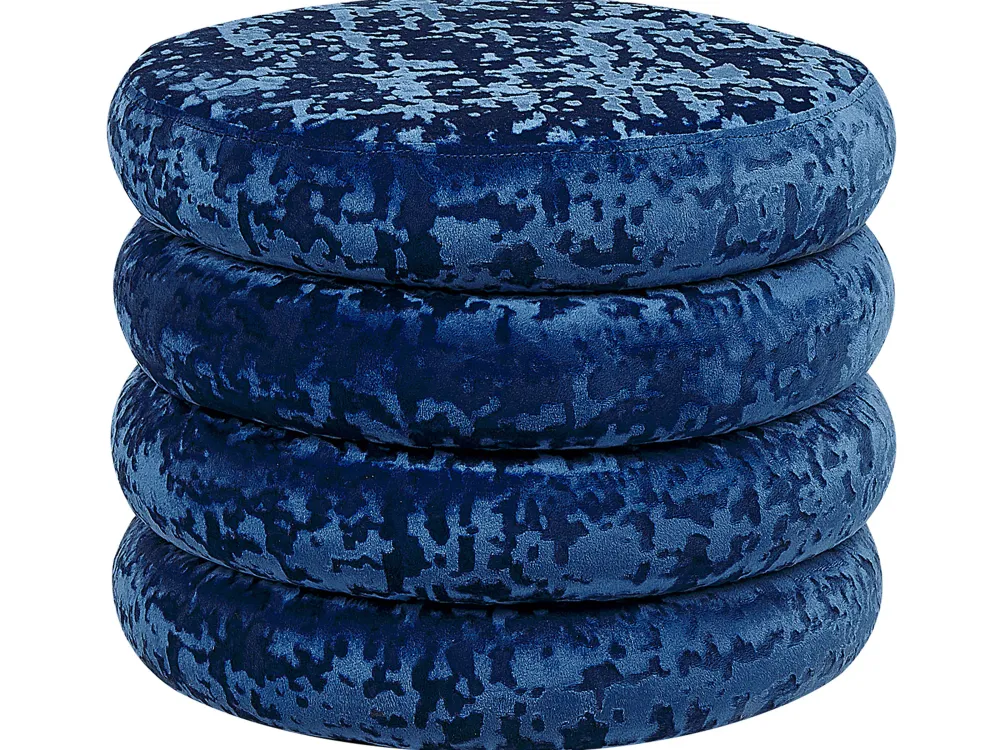 Discount Beliani Rahi Sametti Säilytystila Laivastonsininen 45 Cm Brewton