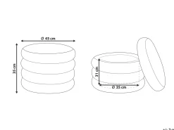 Discount Beliani Rahi Sametti Säilytystila Laivastonsininen 45 Cm Brewton