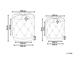 Säilytys<Beliani Rahi Sametti Säilytystila Sinapinkeltainen 2 Kpl Pueblo