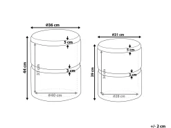 Säilytys<Beliani Rahi Sametti Säilytystila Vaaleanpunainen 2 Kpl Wichita