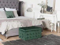 Säilytys<Beliani Rahi Sametti Säilytystila Tummanvihrea 72 X 42 Cm Michigan