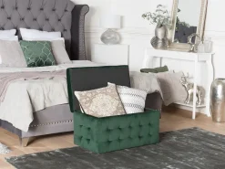 Säilytys<Beliani Rahi Sametti Säilytystila Tummanvihrea 72 X 42 Cm Michigan