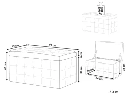 Säilytys<Beliani Rahi Sametti Säilytystila Tummanvihrea 72 X 42 Cm Michigan