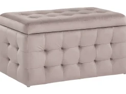 Sale Beliani Rahi Sametti Säilytystila Vaaleanpunainen 72 X 42 Cm Michigan