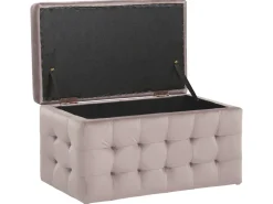 Sale Beliani Rahi Sametti Säilytystila Vaaleanpunainen 72 X 42 Cm Michigan