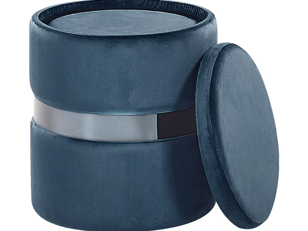 Säilytys<Beliani Rahi Sametti Säilytystila Sininen 2 Kpl Doris