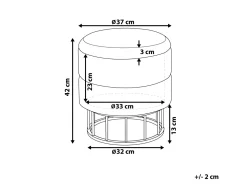Fashion Beliani Rahi Sametti Säilytystila Sinivihrea 37 Cm Elgin