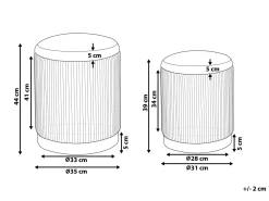 Hot Beliani Rahi Sametti Säilytystila Harmaa 2 Kpl Miramar