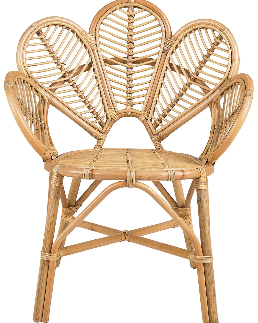 Tuolit<Beliani Riikinkukkotuoli Rottinki Luonnonvari 2 Kpl Florentine Ii