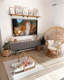 Tuolit<Beliani Riikinkukkotuoli Rottinki Luonnonvari Emmanuelle