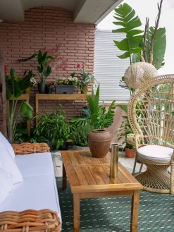 Tuolit<Beliani Riikinkukkotuoli Rottinki Luonnonvari Emmanuelle