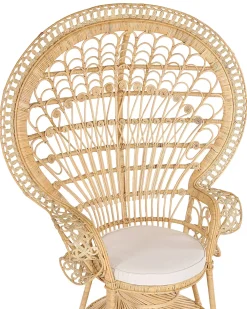 Tuolit<Beliani Riikinkukkotuoli Rottinki Luonnonvari Emmanuelle