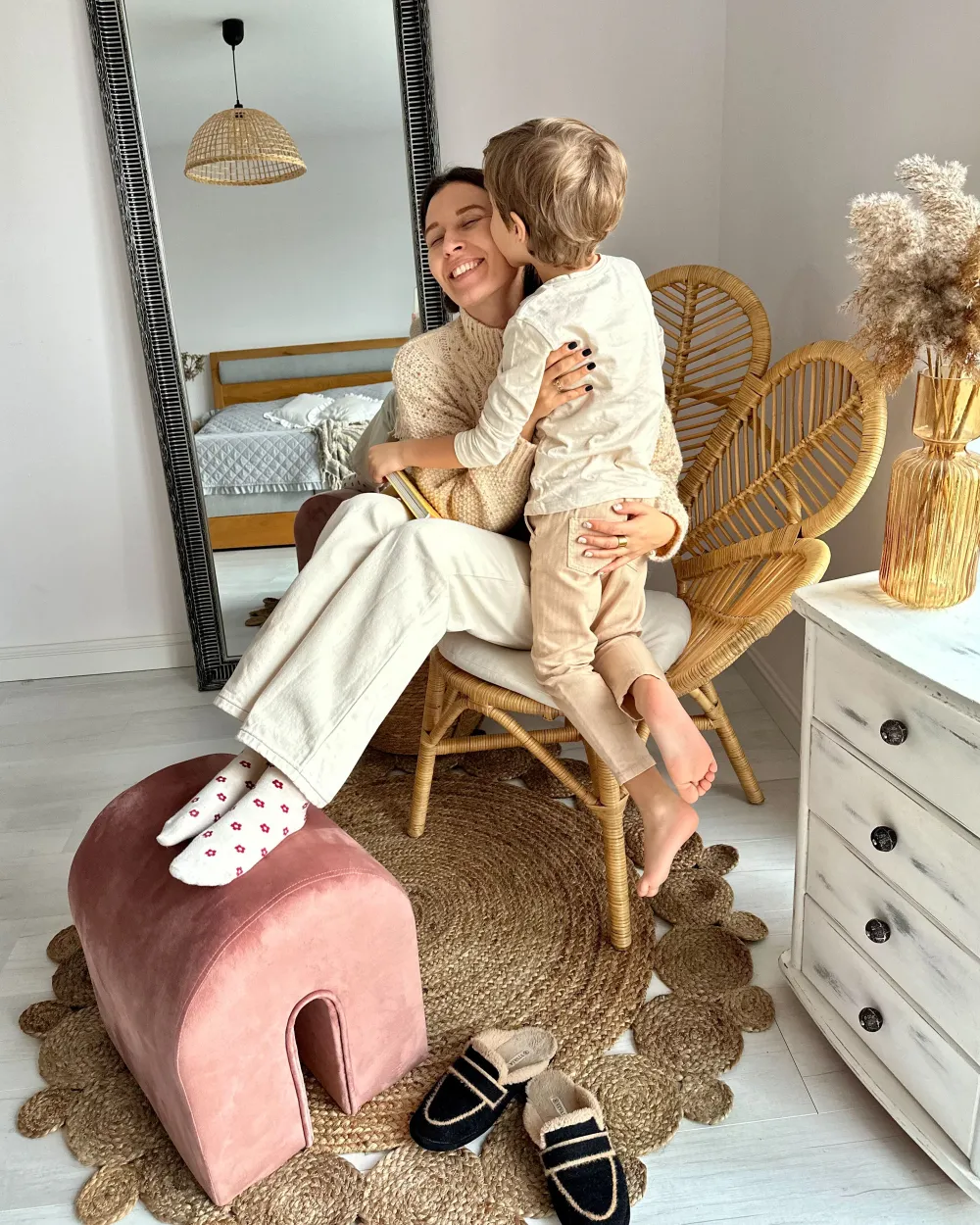 Ulkokalusteet<Beliani Riikinkukkotuoli Rottinki Luonnonvari Florentine