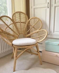 Ulkokalusteet<Beliani Riikinkukkotuoli Rottinki Luonnonvari Florentine