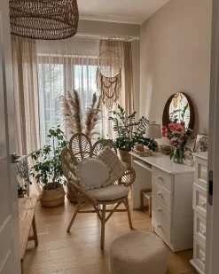 Ulkokalusteet<Beliani Riikinkukkotuoli Rottinki Luonnonvari Florentine