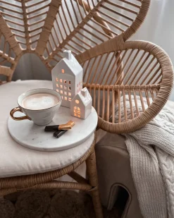 Ulkokalusteet<Beliani Riikinkukkotuoli Rottinki Luonnonvari Florentine