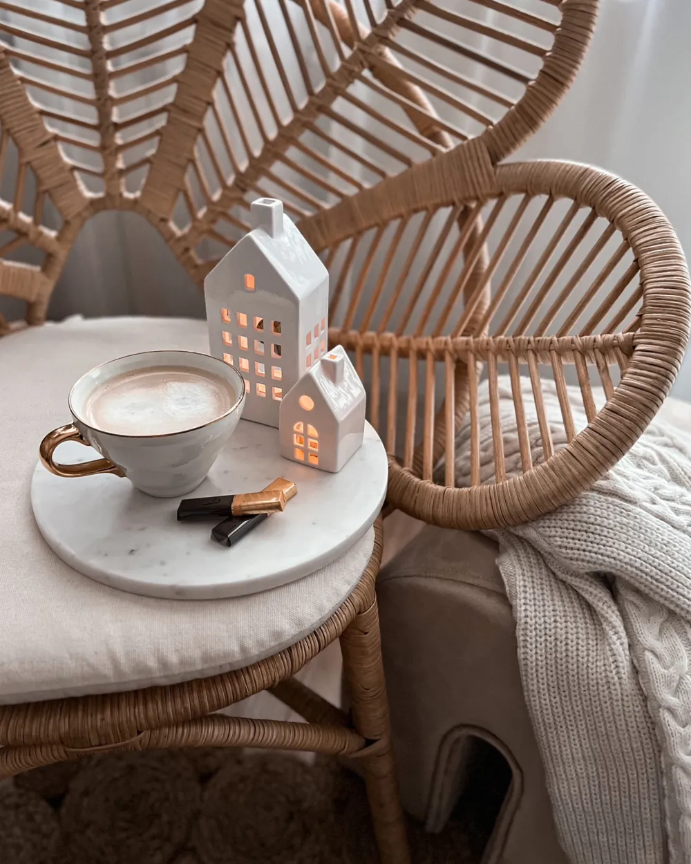 Ulkokalusteet<Beliani Riikinkukkotuoli Rottinki Luonnonvari Florentine