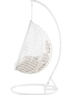 Nojatuolit<Beliani Riipputuoli Jalustalla Polyrottinki Valkoinen Fano