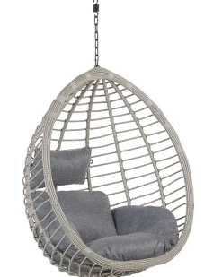 Cheap Beliani Riipputuoli Jalustalla Polyrottinki Harmaa Tollo