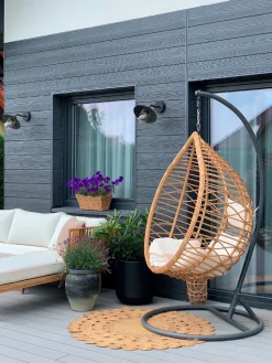 Nojatuolit<Beliani Riipputuoli Jalustalla Polyrottinki Luonnonvari Arsita