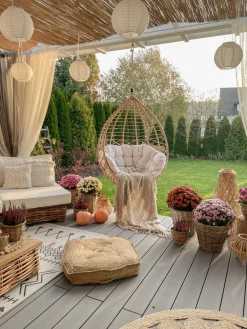 Nojatuolit<Beliani Riipputuoli Jalustalla Polyrottinki Luonnonvari Arsita