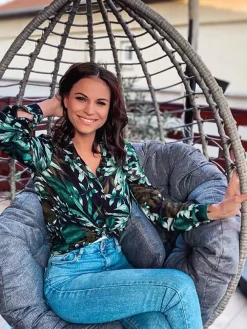 Nojatuolit<Beliani Riipputuoli Jalustalla Polyrottinki Luonnonvari Arsita