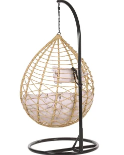 Nojatuolit<Beliani Riipputuoli Jalustalla Polyrottinki Luonnonvari Arsita