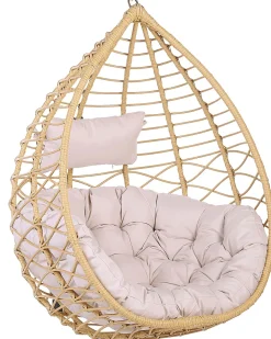 Nojatuolit<Beliani Riipputuoli Jalustalla Polyrottinki Luonnonvari Arsita