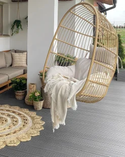 Flash Sale Beliani Riipputuoli Jalustalla Polyrottinki Luonnonvari Casoli