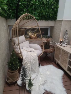 Flash Sale Beliani Riipputuoli Jalustalla Polyrottinki Luonnonvari Casoli