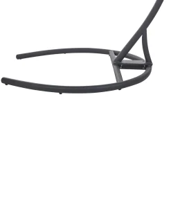 Nojatuolit<Beliani Riipputuoli Jalustalla Polyrottinki Tummanharmaa Sesia