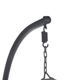 Nojatuolit<Beliani Riipputuoli Jalustalla Polyrottinki Tummanharmaa Sesia