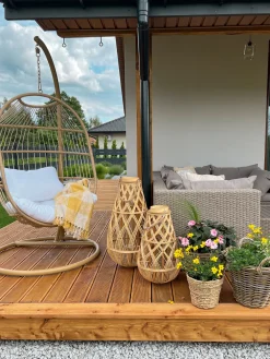 Nojatuolit<Beliani Riipputuoli Jalustalla Polyrottinki Luonnonvari Alba