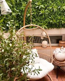 Nojatuolit<Beliani Riipputuoli Jalustalla Polyrottinki Luonnonvari Alba