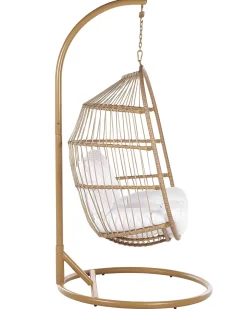 Nojatuolit<Beliani Riipputuoli Jalustalla Polyrottinki Luonnonvari Alba