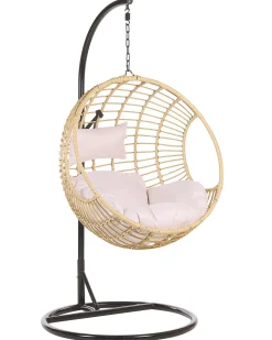 Nojatuolit<Beliani Riipputuoli Jalustalla Polyrottinki Luonnonvari Aspio