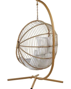 Cheap Beliani Riipputuoli Jalustalla Polyrottinki Beige Acri