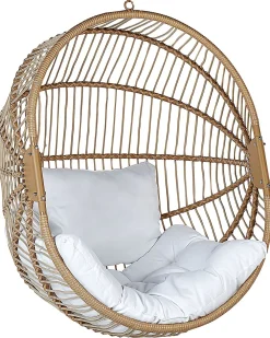 Cheap Beliani Riipputuoli Jalustalla Polyrottinki Beige Acri