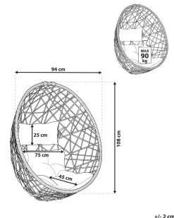 Fashion Beliani Riipputuoli Polyrottinki Musta Alatri