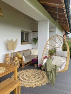 Nojatuolit<Beliani Riipputuoli Polyrottinki Luonnonvari Casoli