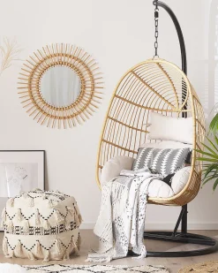 Nojatuolit<Beliani Riipputuoli Polyrottinki Luonnonvari Casoli