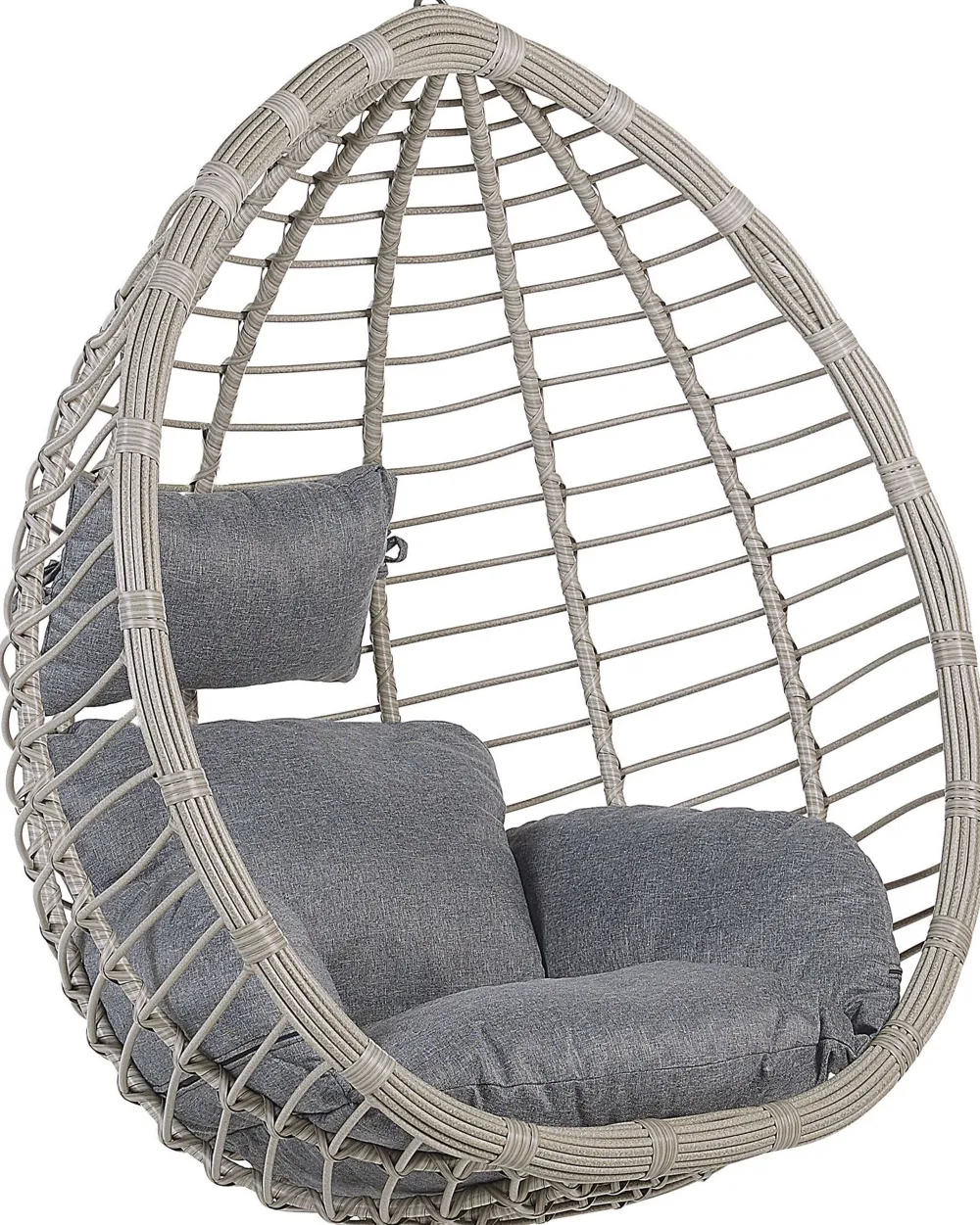 Nojatuolit<Beliani Riipputuoli Polyrottinki Harmaa Tollo