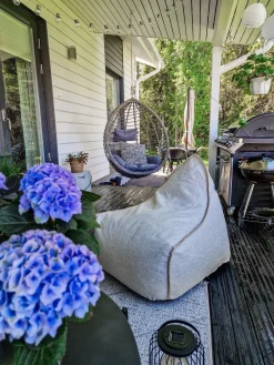 Nojatuolit<Beliani Riipputuoli Polyrottinki Harmaa Tollo